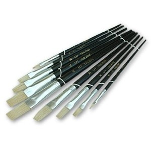 Toolzone Flat Artist Brushes