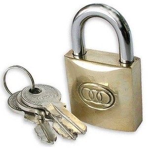 Tri-Circle 32mm Brass Padlock