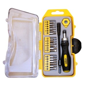 Rolson 21pc Precision Ratchet Screwdriver Set