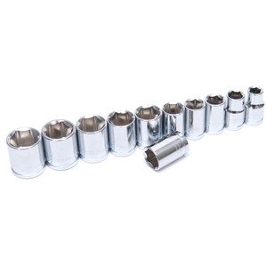 Rolson 11pc 3/8" Dr Shallow Sockets