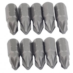 Rolson 10pc 25mm PZ2 Power Bit Set