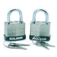 Rolson 2pc 50mm Laminated Padlocks Keyed Alike