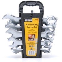 Rolson 10pc Stubby Combination Spanner Set
