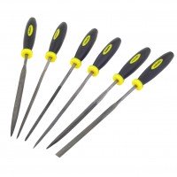 Rolson Six Piece Needle File Set with Rubber Cushion Grip