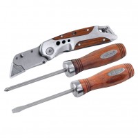 Rolson Stainless Steel Utility Knife and 2 Screwdrivers