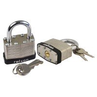 Rolson 2pc 40mm Laminated Padlocks Keyed Alike