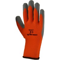 Green Jem High Vis Winter Work Gloves, Orange, Large