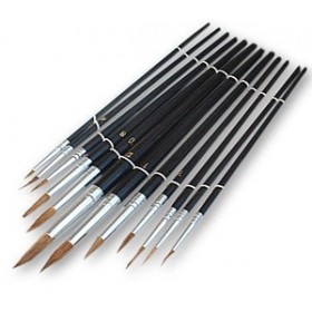 Am-Tech 12pc Round Artist Brushes