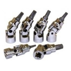 Rolson 6pc 1/4″ Dr Universal Joint Star Bit Set